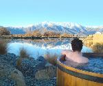 Soak in a private hot tub in the day or under the stars